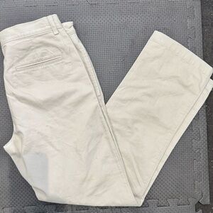 Cream Chinos with Straight Leg Design